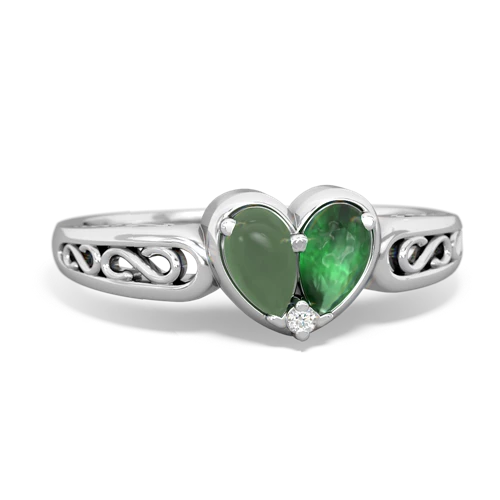 jade-emerald filligree ring