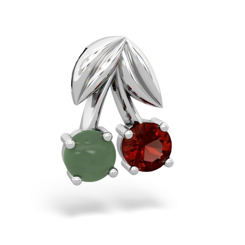 jade-garnet cherries pendant
