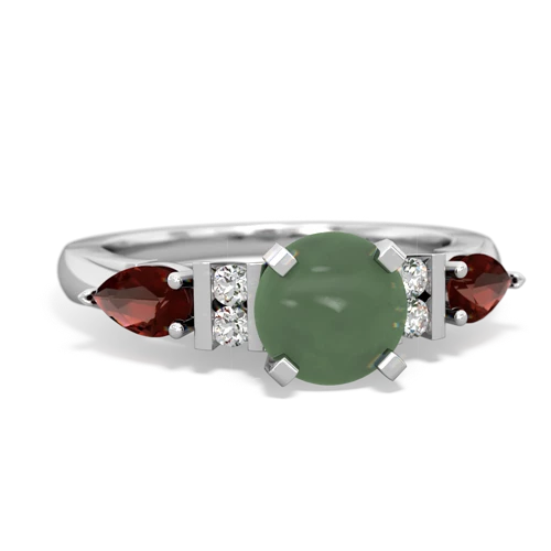 jade-garnet engagement ring