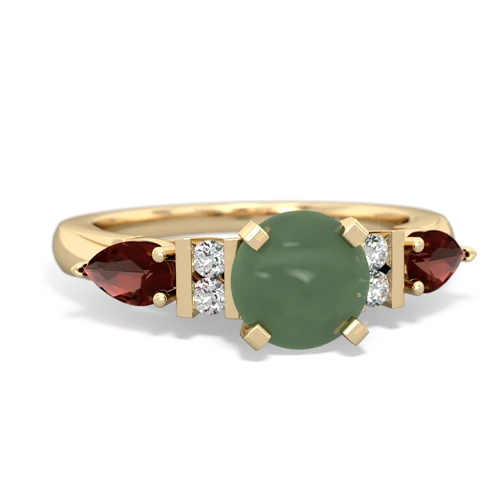 jade-garnet engagement ring