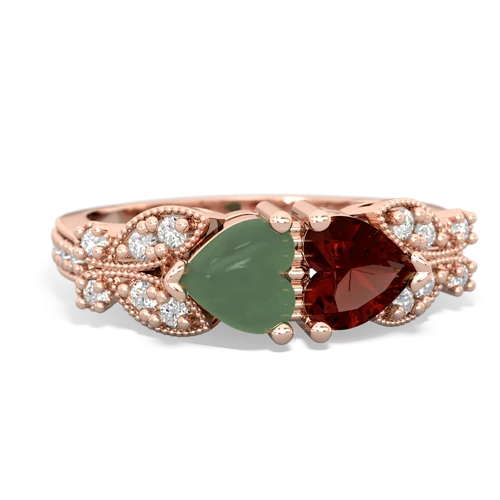 jade-garnet keepsake butterfly ring