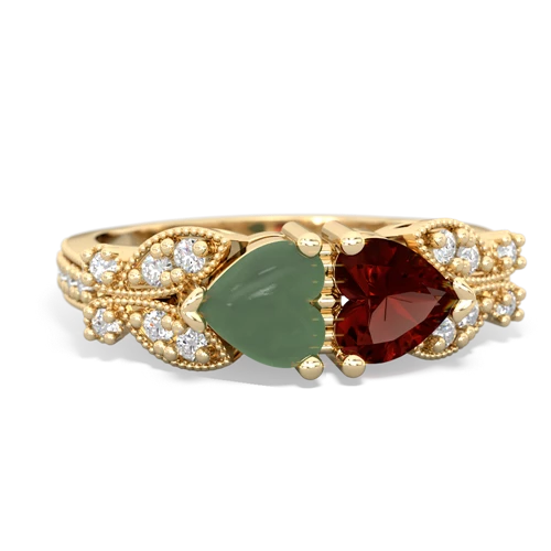 jade-garnet keepsake butterfly ring
