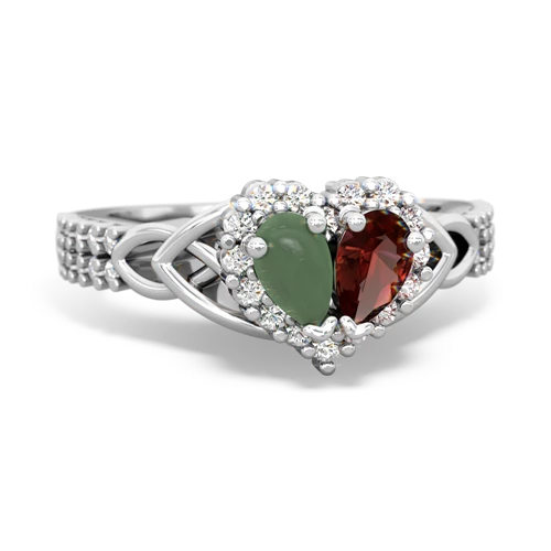 jade-garnet keepsake engagement ring