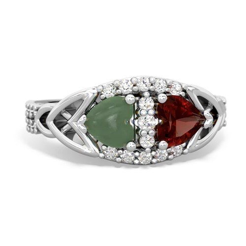 jade-garnet keepsake engagement ring