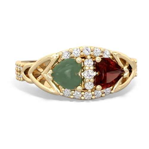 jade-garnet keepsake engagement ring