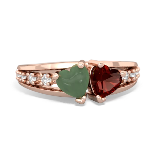 jade-garnet modern ring