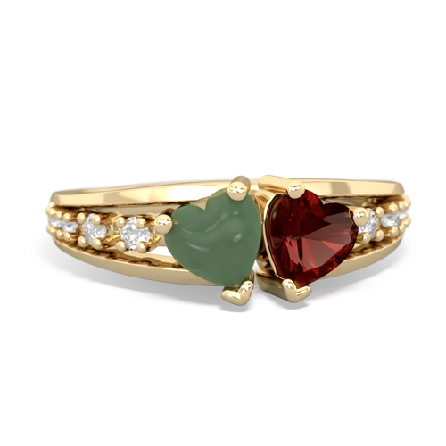jade-garnet modern ring