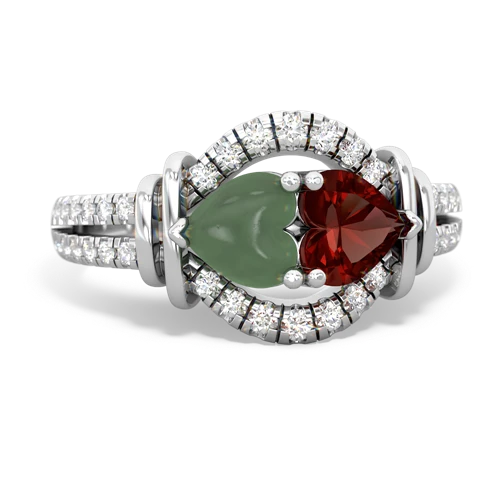 jade-garnet pave keepsake ring