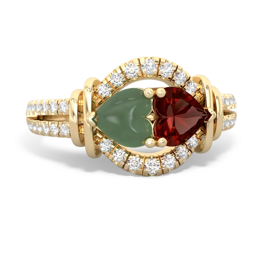 jade-garnet pave keepsake ring