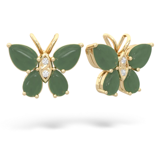 jade-jade butterfly earrings