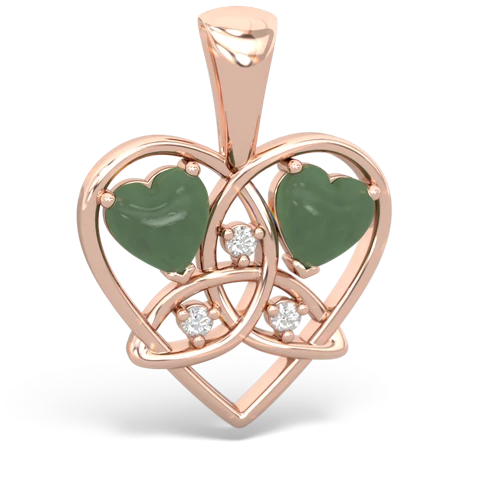 jade-jade celtic heart pendant