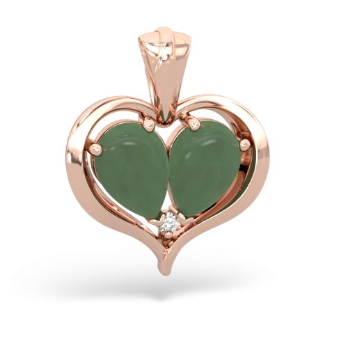 jade-jade half heart whole pendant