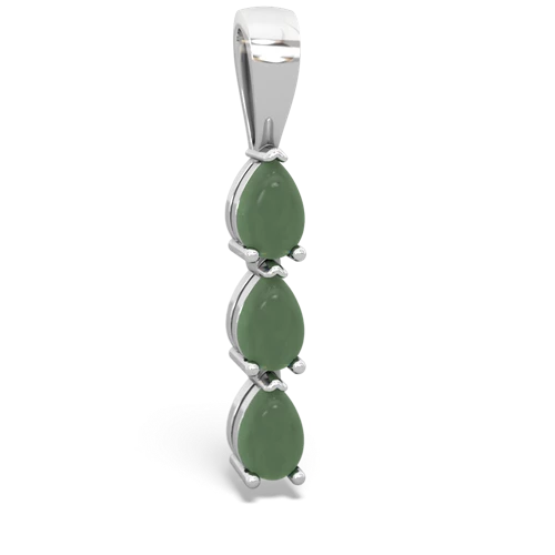 emerald-alexandrite three stone pendant