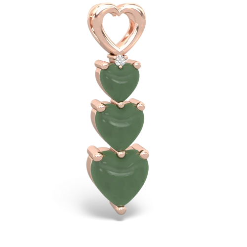 lab emerald-onyx three stone pendant
