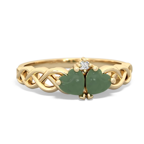 jade-jade celtic braid ring