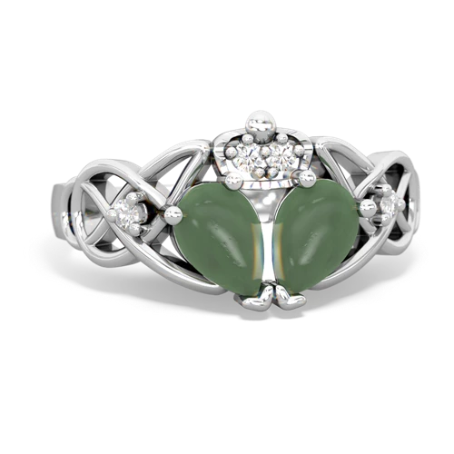 jade-jade claddagh ring