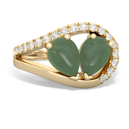 jade-jade pave heart ring