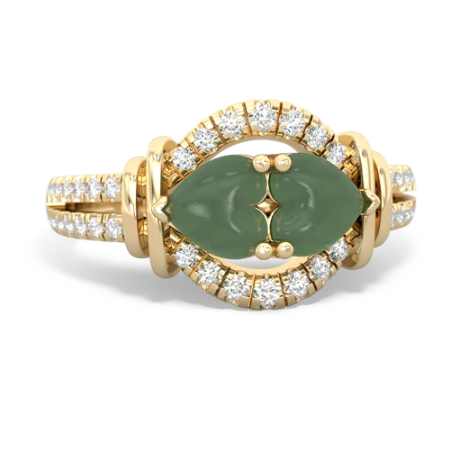 jade-jade pave keepsake ring