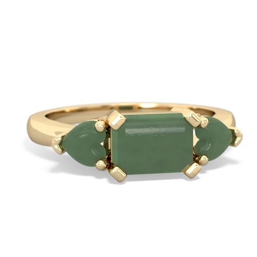 lab emerald-lab sapphire timeless ring