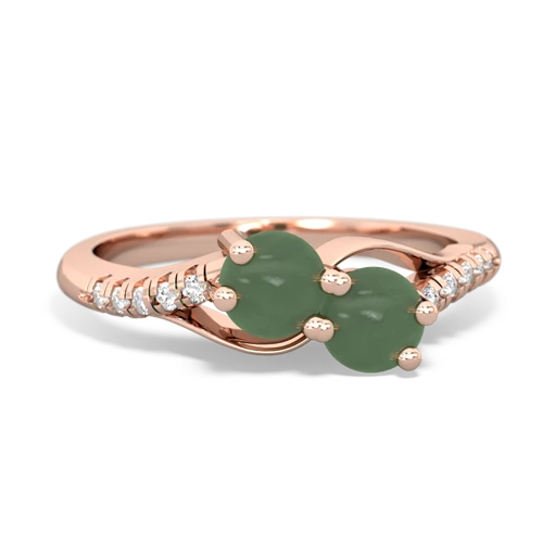 jade-jade two stone infinity ring