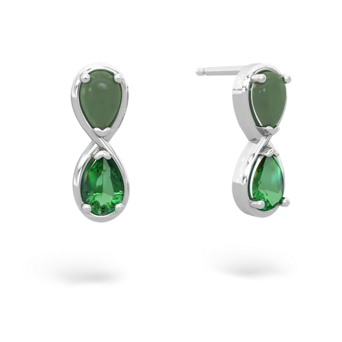 jade-lab emerald infinity earrings