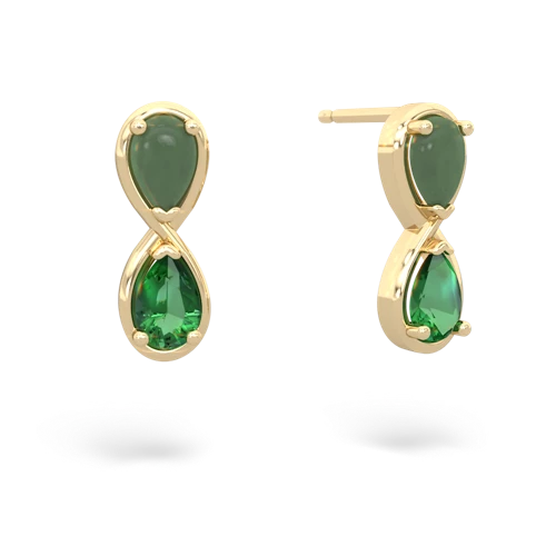 jade-lab emerald infinity earrings