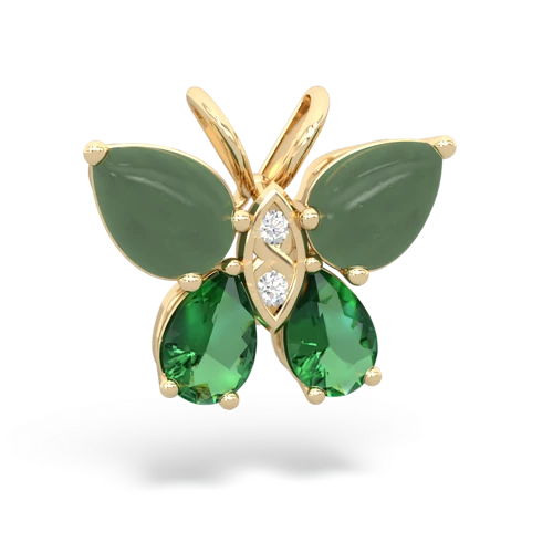 jade-lab emerald butterfly pendant