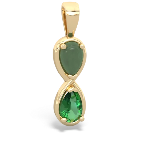 jade-lab emerald infinity pendant