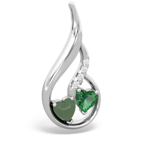 jade-lab emerald keepsake swirl pendant