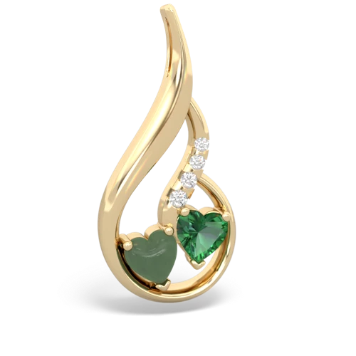 jade-lab emerald keepsake swirl pendant
