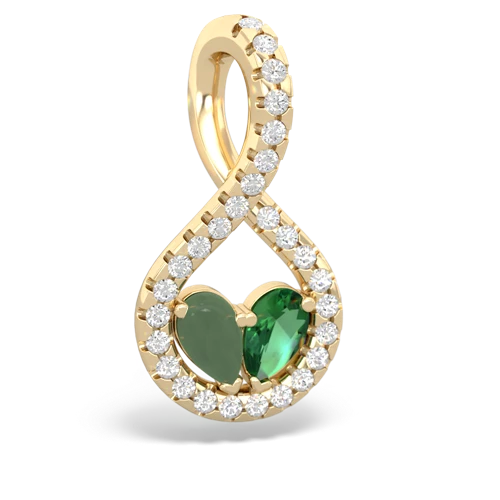 jade-lab emerald pave twist pendant
