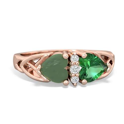 jade-lab emerald celtic ring