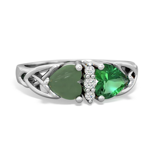 jade-lab emerald celtic ring