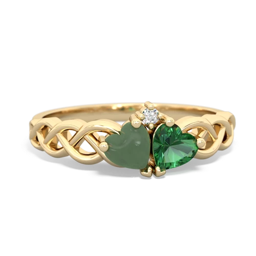 jade-lab emerald celtic braid ring