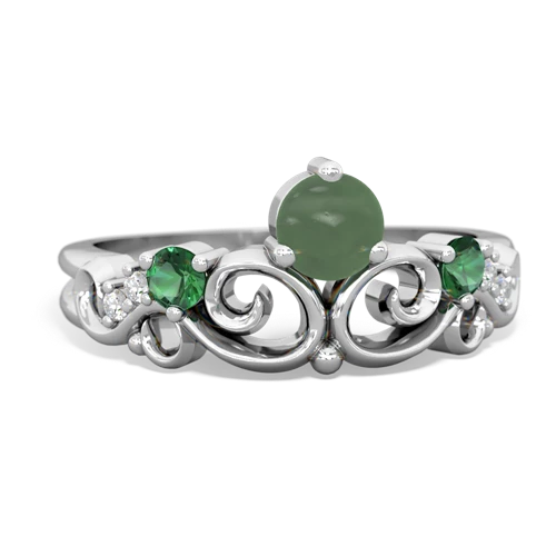 jade-lab emerald crown keepsake ring