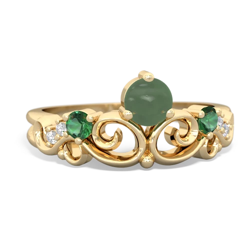 jade-lab emerald crown keepsake ring