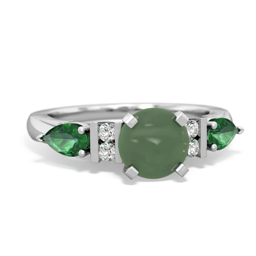 jade-lab emerald engagement ring