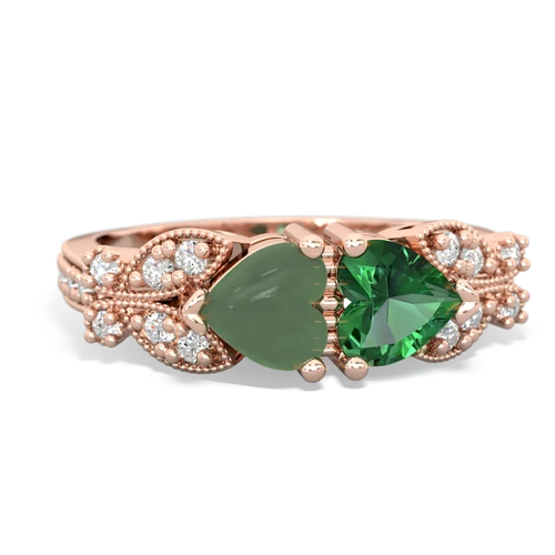 jade-lab emerald keepsake butterfly ring