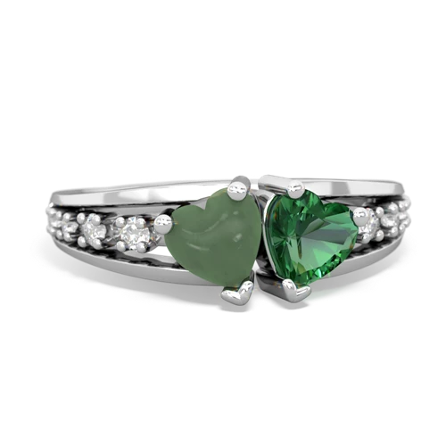 jade-lab emerald modern ring