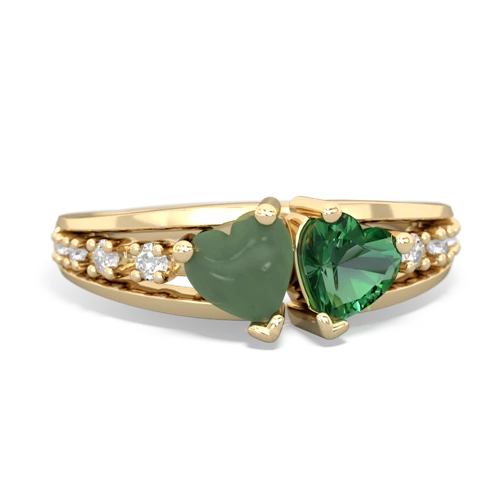 jade-lab emerald modern ring
