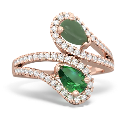 jade-lab emerald pave swirls ring