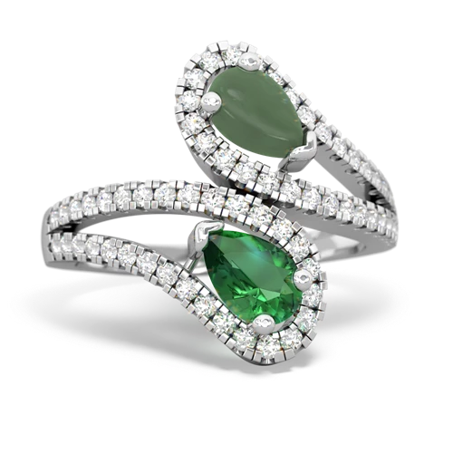 jade-lab emerald pave swirls ring