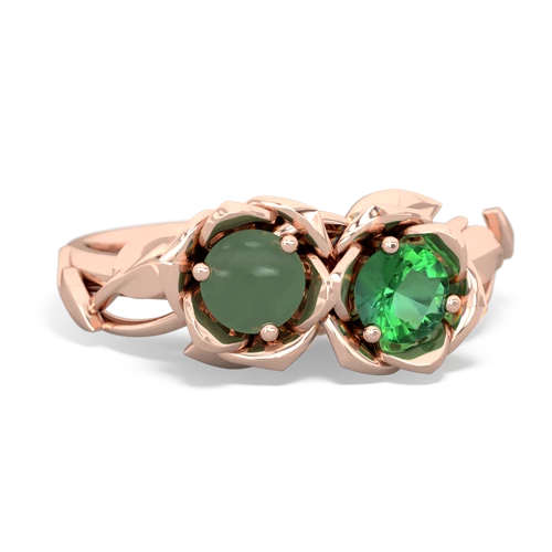 jade-lab emerald roses ring