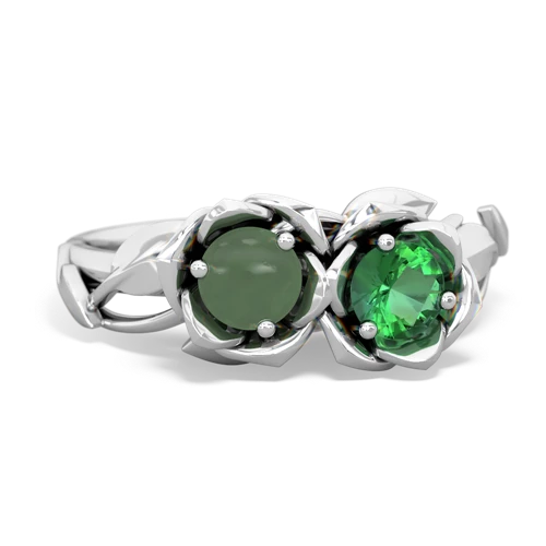 jade-lab emerald roses ring