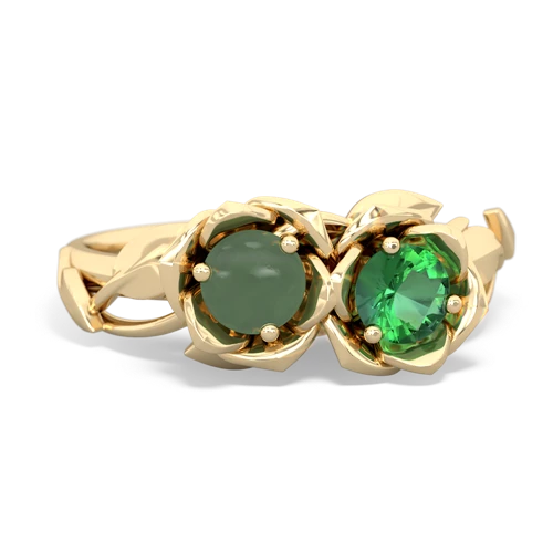 jade-lab emerald roses ring