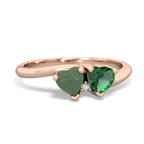 jade-lab emerald sweethearts promise ring