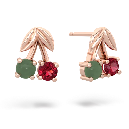 jade-lab ruby cherries earrings