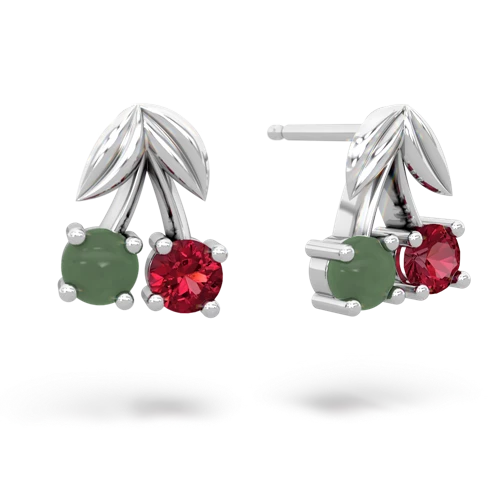 jade-lab ruby cherries earrings