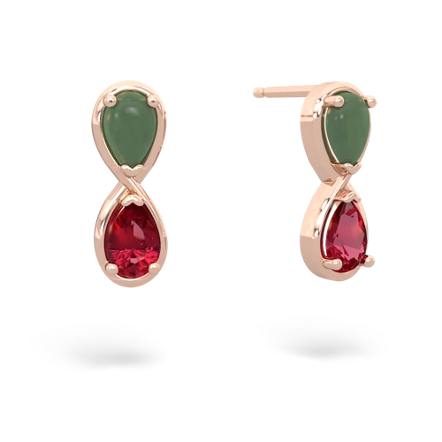 jade-lab ruby infinity earrings