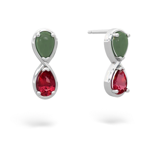 jade-lab ruby infinity earrings